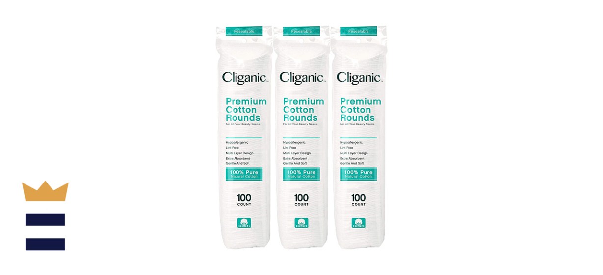Cliganic Premium Cotton Rounds for Face