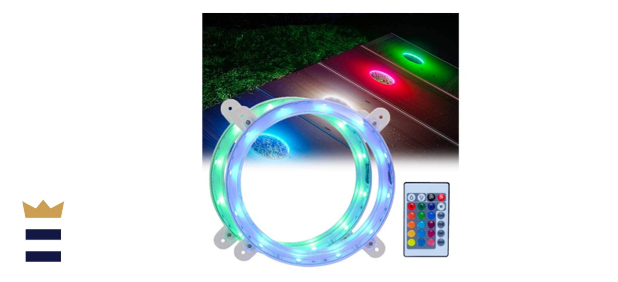 cornhole board lights