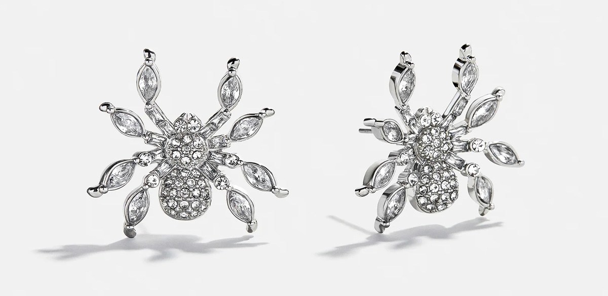 Crystal Creepers Spider Earrings 