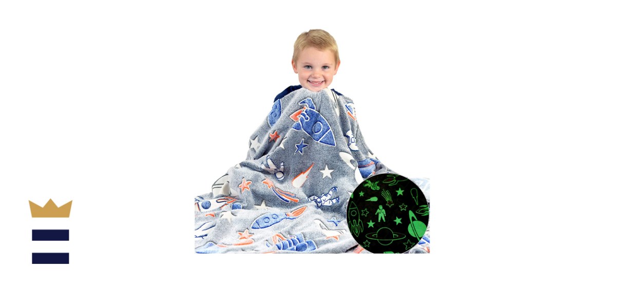 DreamsBe Glow in the Dark Astronaut Blanket for Kids