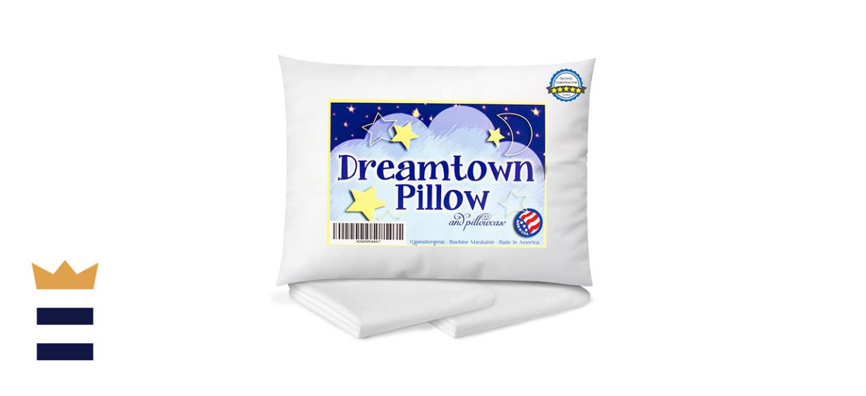 Dreamtown Kids Toddler Pillow with Pillowcase