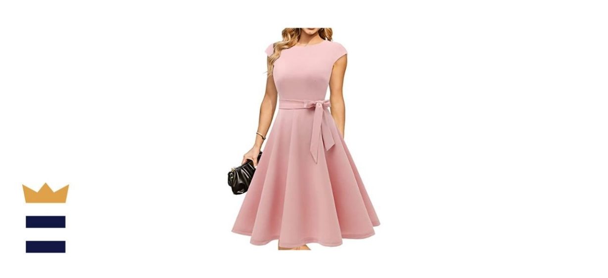 DressTells Fit Flare Midi Dress