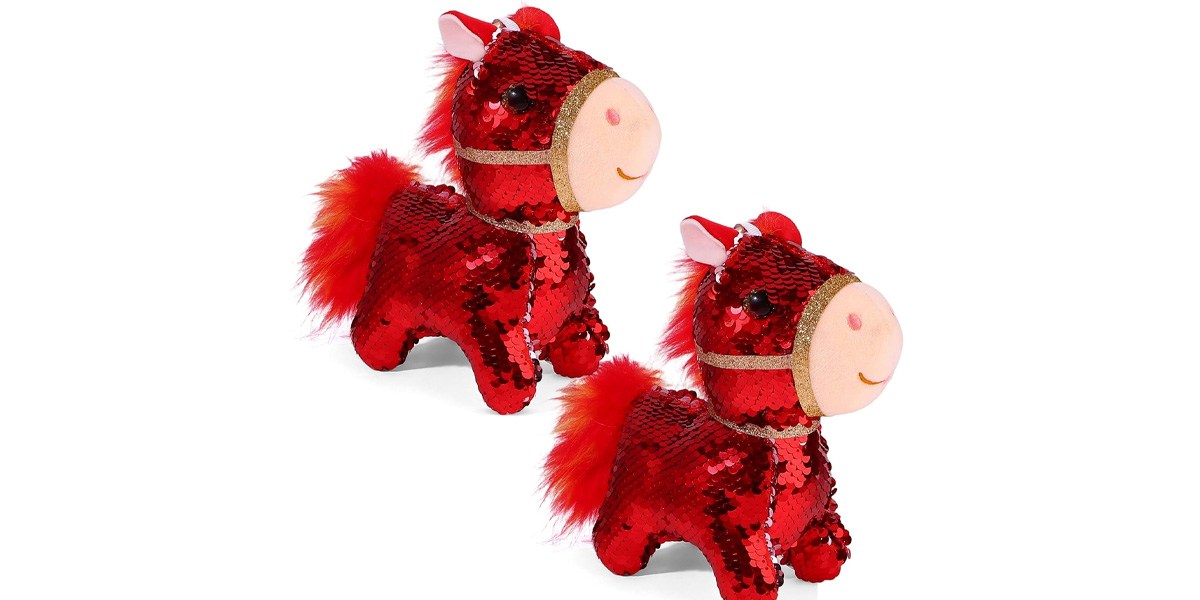 Droutti 2 Pcs 2026 Chinese New Year Plush Horse Stuffed Animals