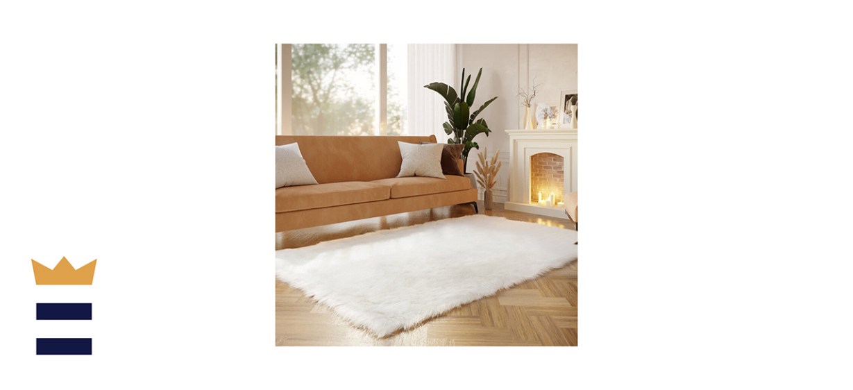 Etta Avenue Dominick Handmade Shag White Area Rug
