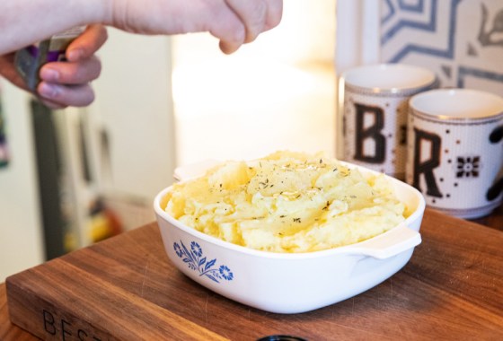 Everything you need to make mashed potatoes