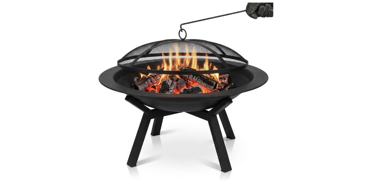 Nana Guard Fire Pit for Outside Wood Burning 28’’