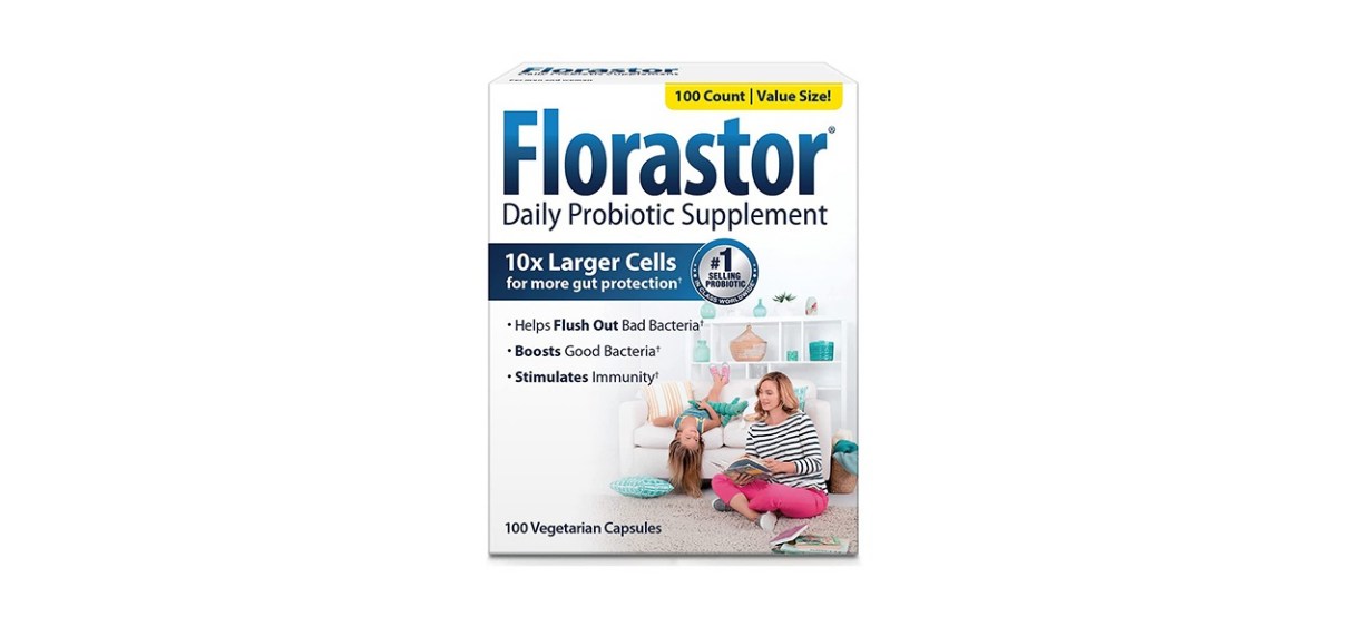 Florastor Daily Probiotic Supplement for Men and Women — 100 Capsules