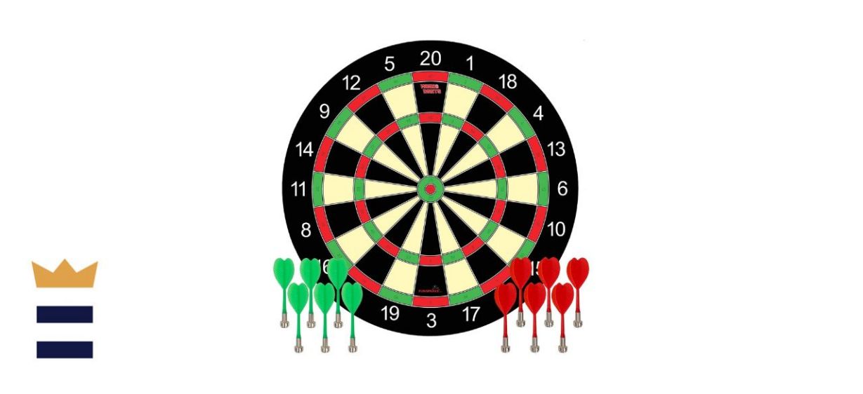 Magnetic Dart Board - Quality Dartboard with 12 Darts by Funsparks