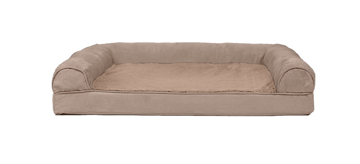 FurHaven Plush And Suede Orthopedic Sofa Dog Bed