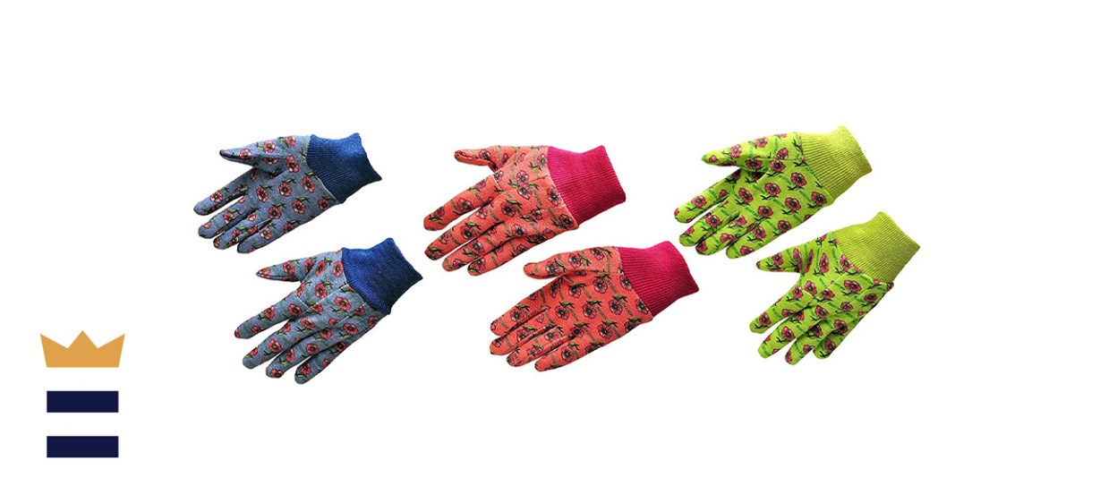 G &amp; F Products JustForKids Soft Jersey Garden Gloves