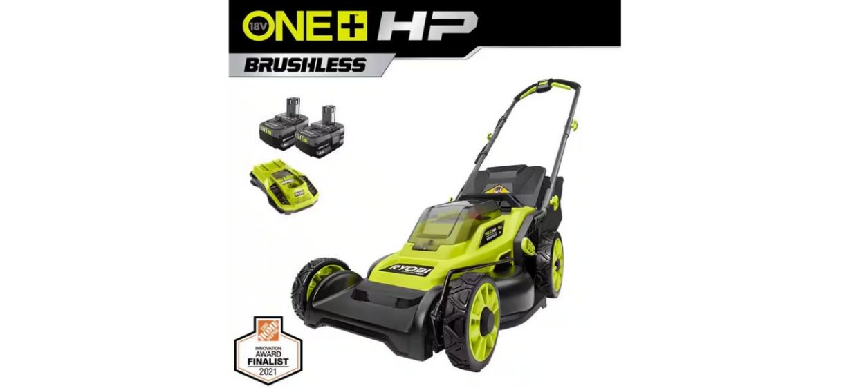 RYOBI ONE+ 16-inch 18-Volt Lithium-Ion Cordless Push Lawn Mower