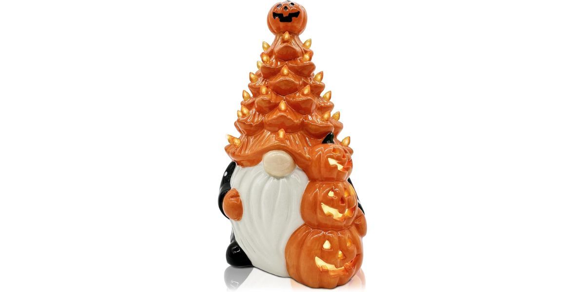 Bonsai Tree Ceramic Gnome Halloween Decoration