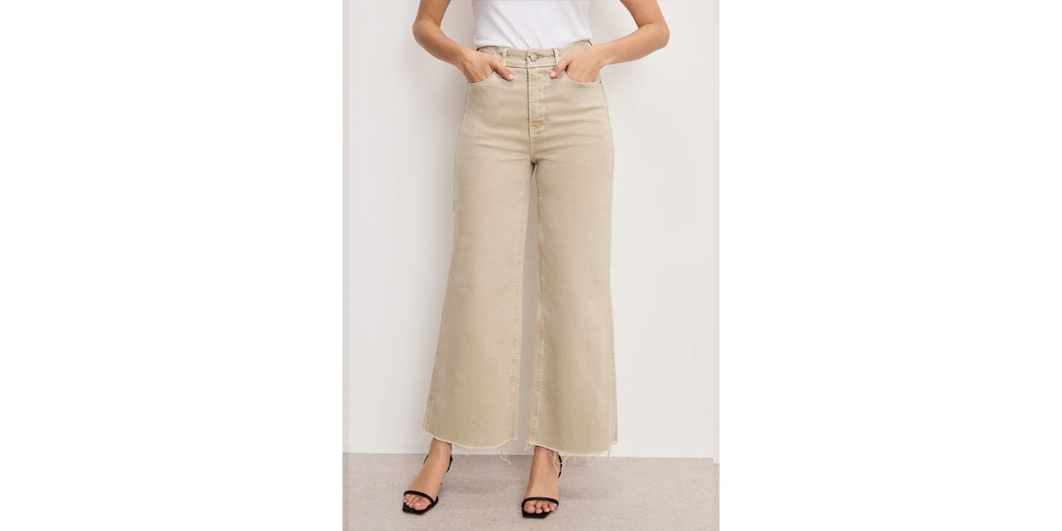 Good American Good Skate Wide Cropped Jeans