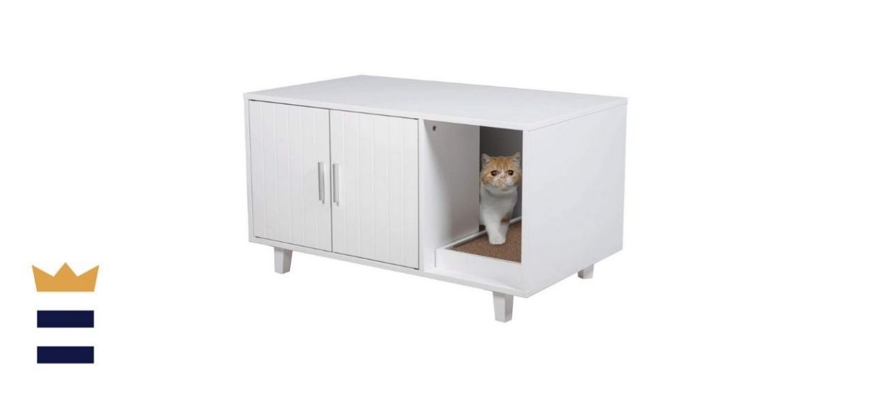 GOOD LIFE USA Modern Wood Pet Crate Cat Washroom