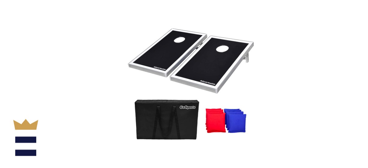 GoSports Cornhole Bean Bag Toss Game Set - Superior Aluminum Frame