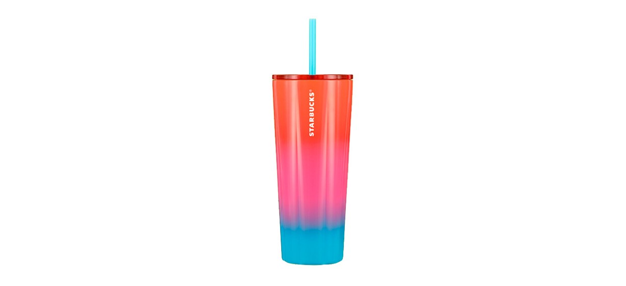 Starbucks Pink/Orange Ombre Stainless Steel Cold Drink Cup