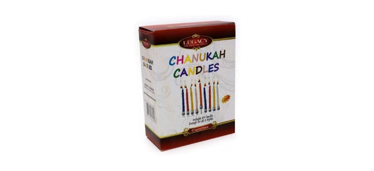 Legacy Hanukkah Multicolored Candles in a box