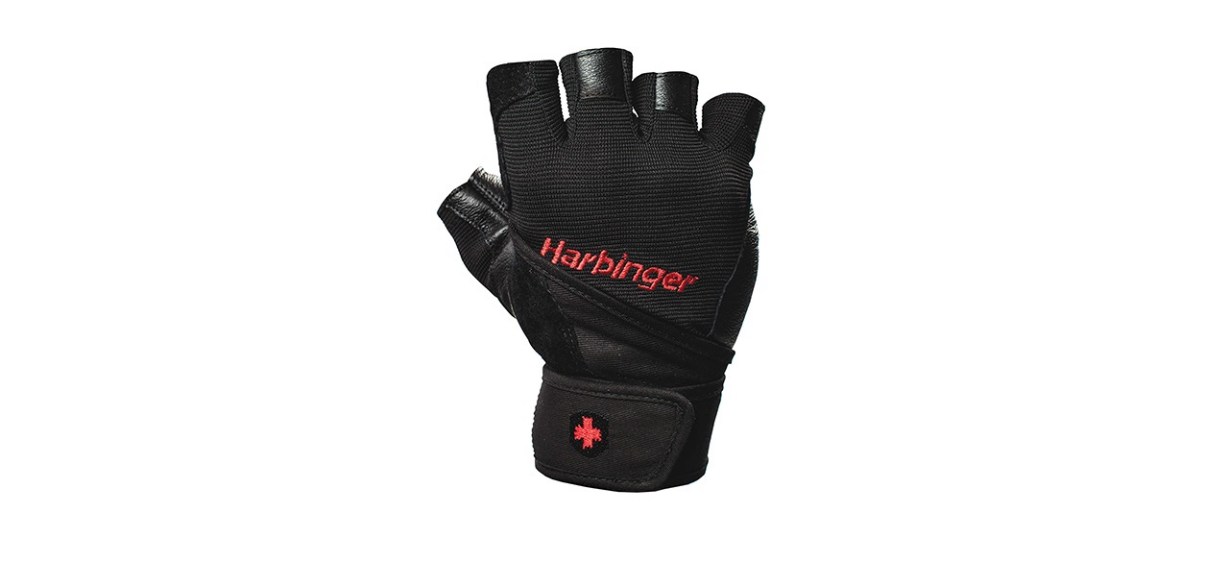 Harbinger Pro Wristwrap Weightlifting Gloves