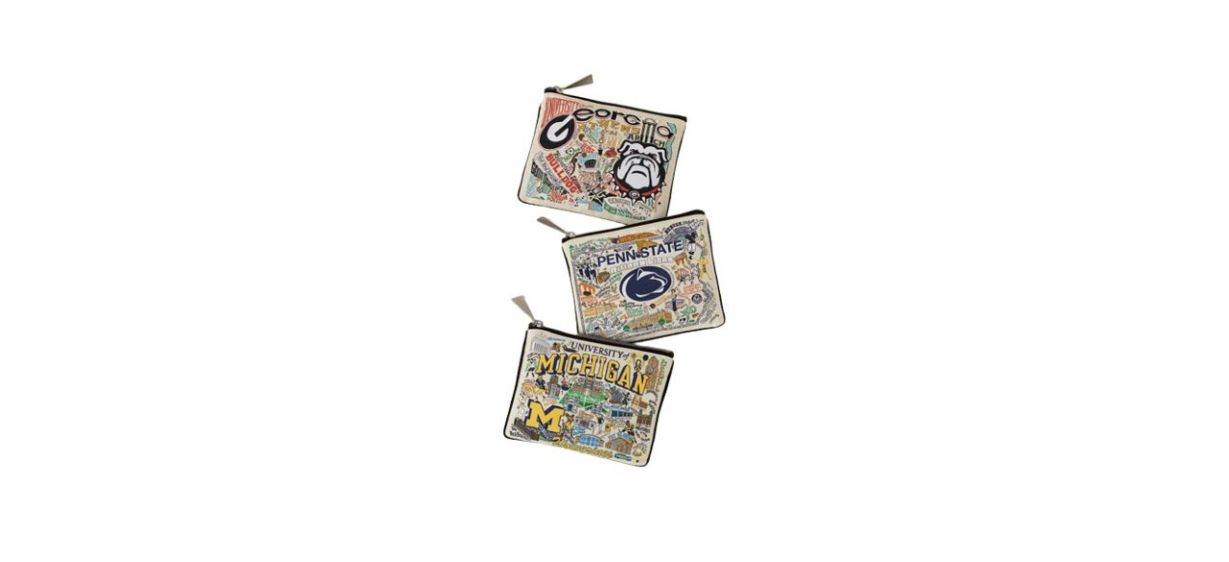 Carmel and Terrell Swan Collegiate Pouches Carmel and Terrell Swan Collegiate Pouches