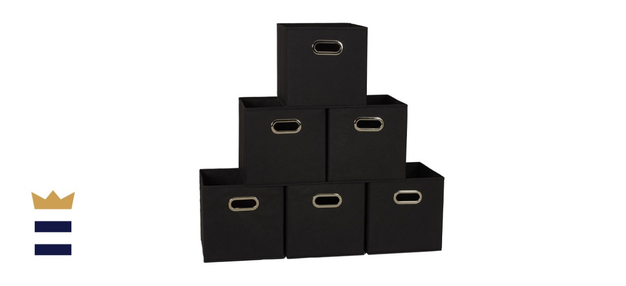 Household Essentials Open Fabric Storage Cube Bins