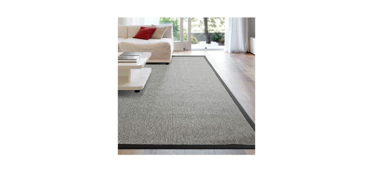 iCustomRug Zara Synthetic Sisal Collection Area Rug 
