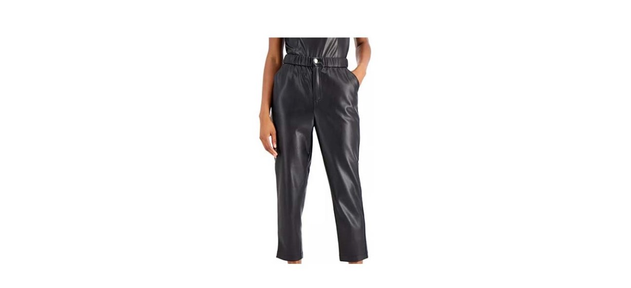 Inc International Concepts Faux Leather Cropped Pants