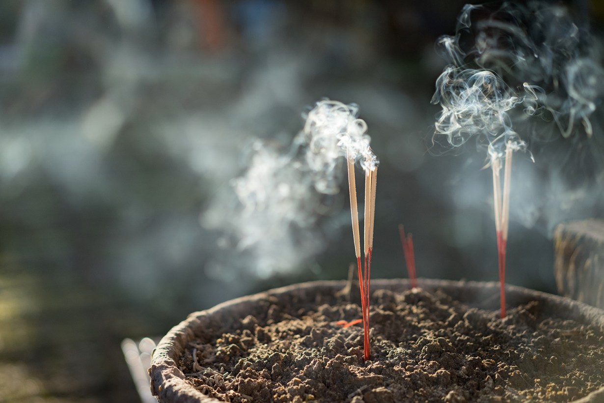 burning incense