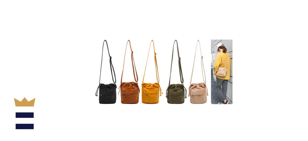 Jeelow Small Canvas Tote Crossbody Handbag