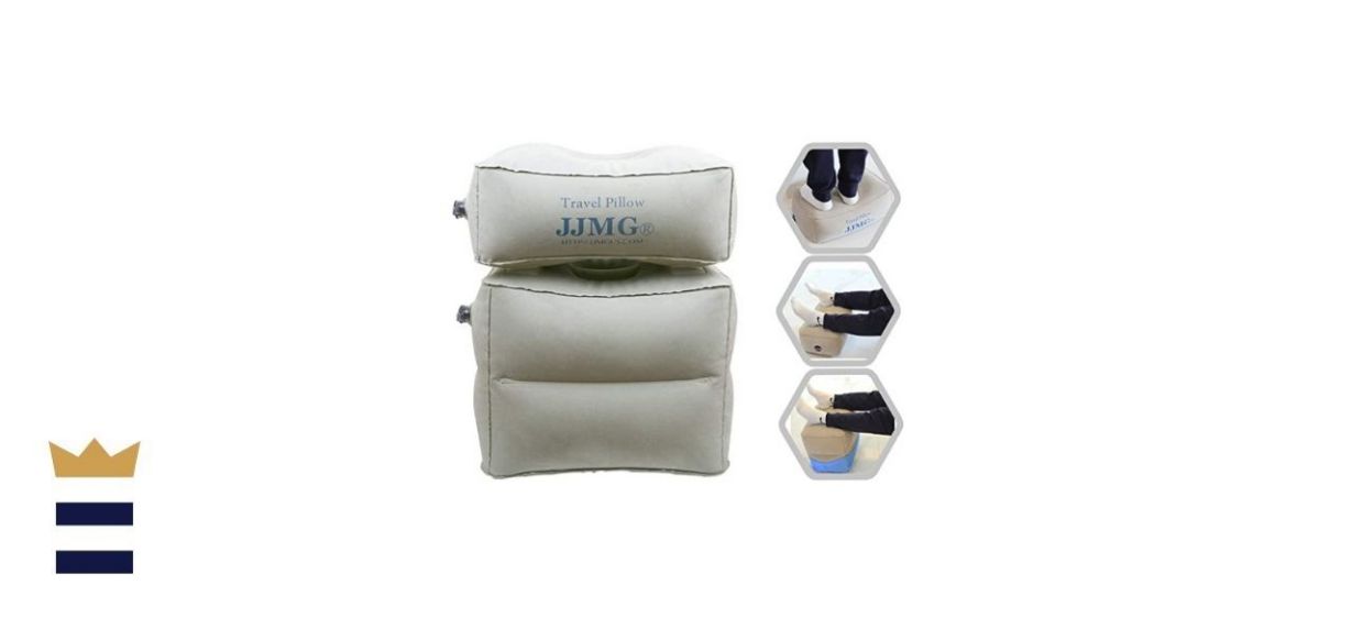 JJMG Inflatable Adjustable Detachable Leg Foot Rest Travel Pillow