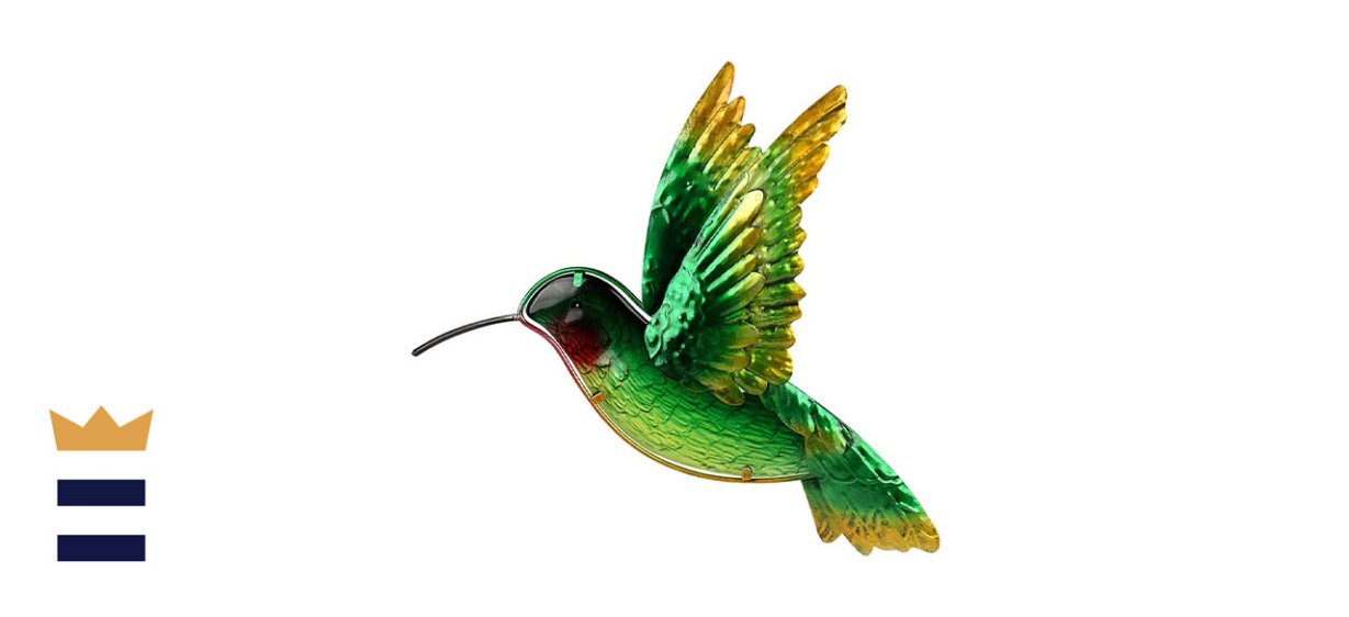 John's Studio Metal-and-Glass Hummingbird Wall Decor