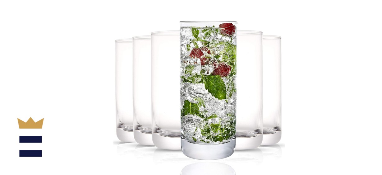 JoyJolt Faye Highball Glasses, Set of Six 