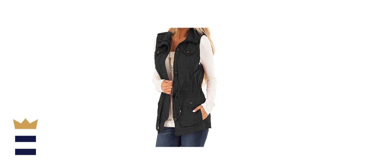 Koodred Women's Casual Military Utility Vest