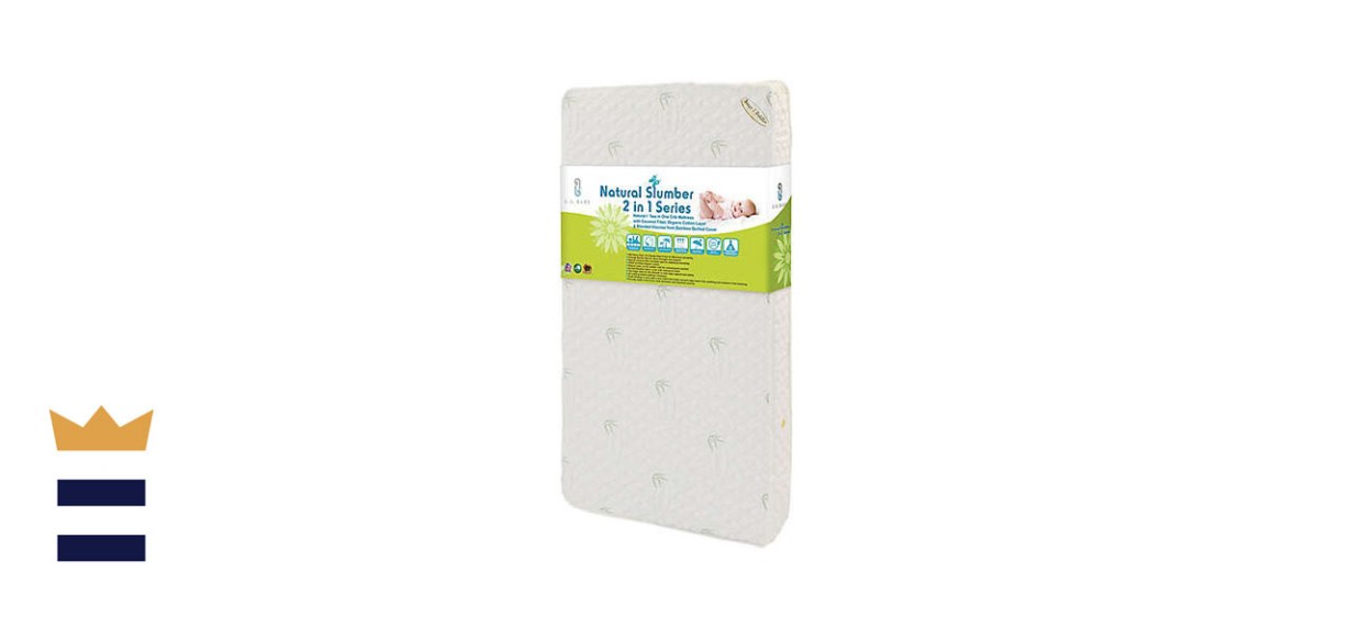 L.A. Baby Natural Two-in-One Crib Mattress with Coconut Fiber