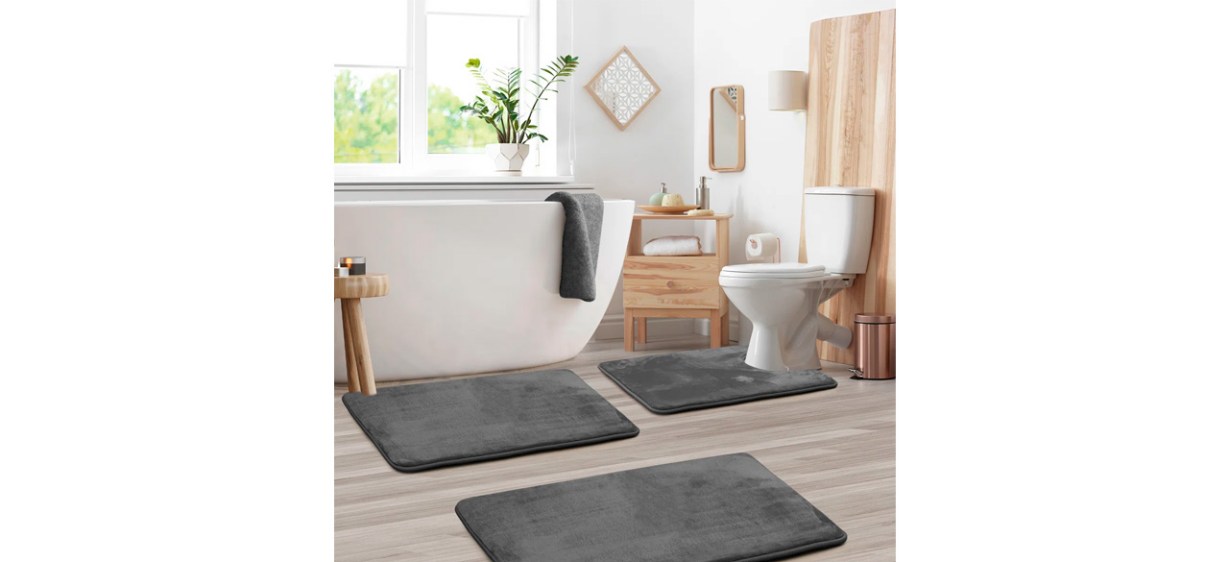 Latitude Run Aighan 3 Piece Ultra Soft and Absorbent Memory Foam Bath Rug Set