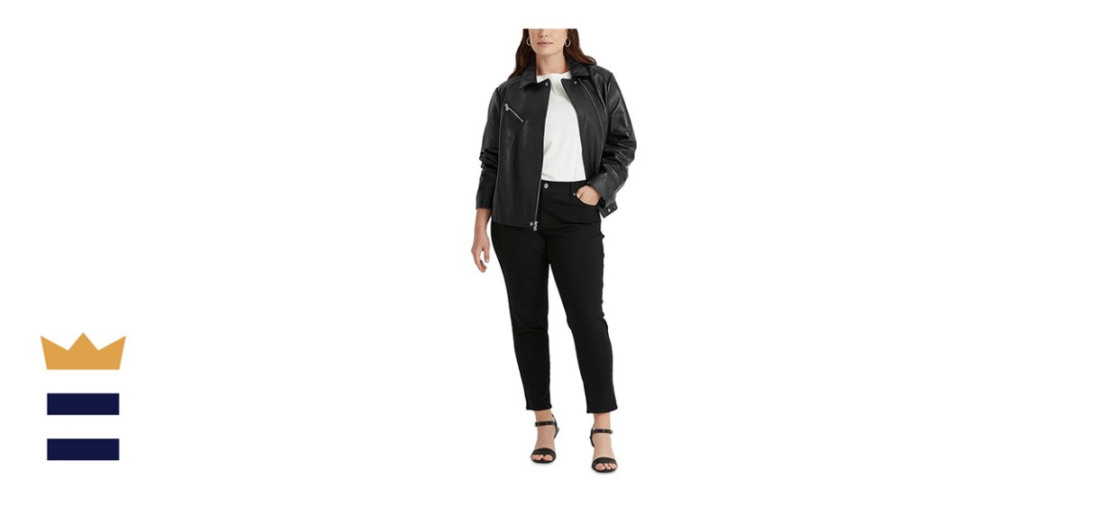 Lauren Ralph Lauren Plus-Size Leather Moto Jacket