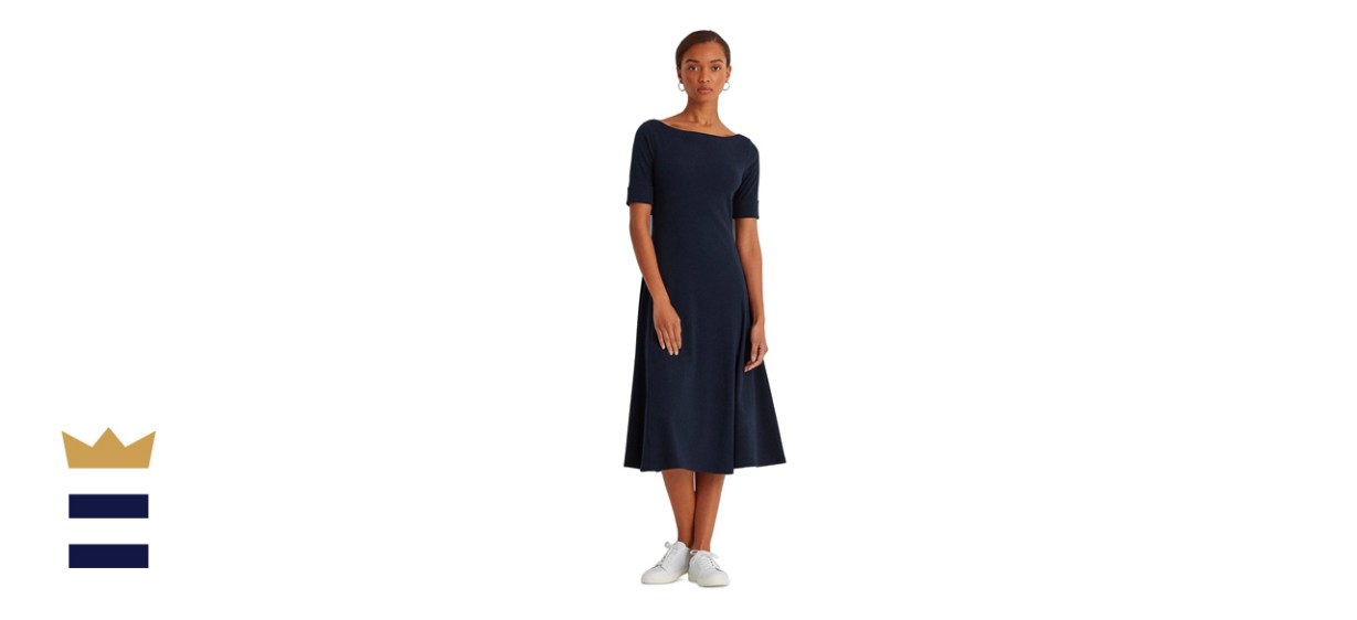 Lauren Ralph Lauren Stretch Cotton Midi Dress