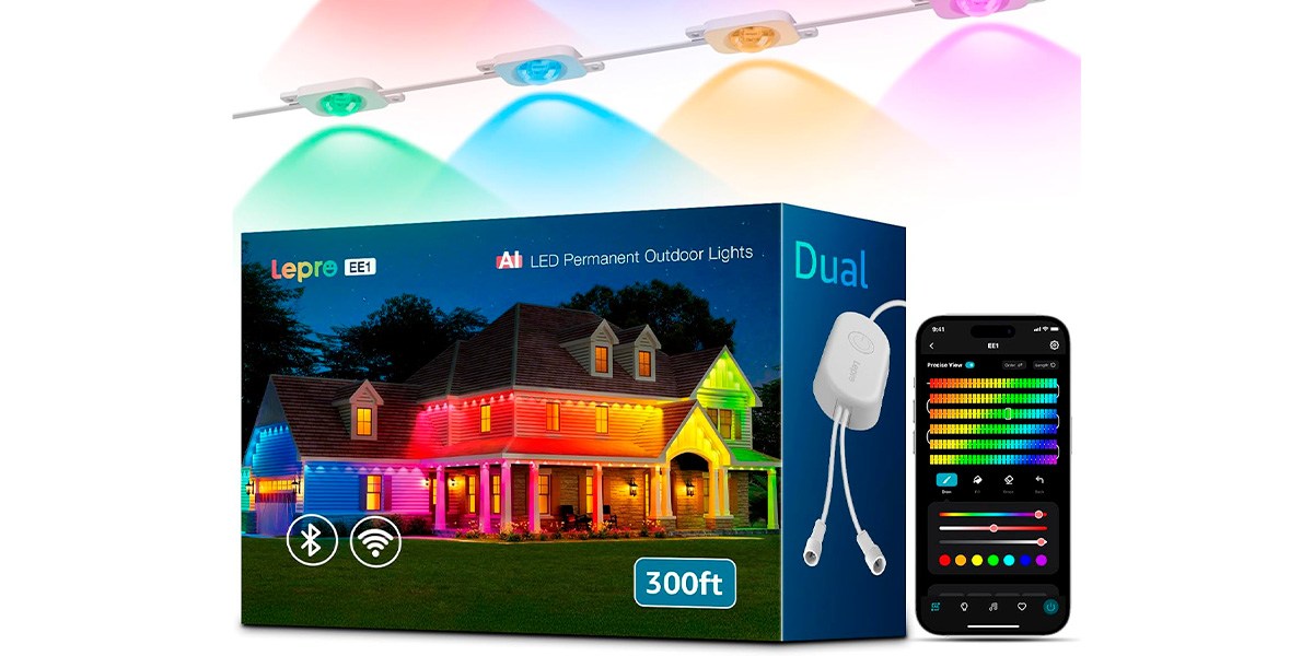 Lepro EE1 AI Permanent Outdoor Lights with Dual-Output 