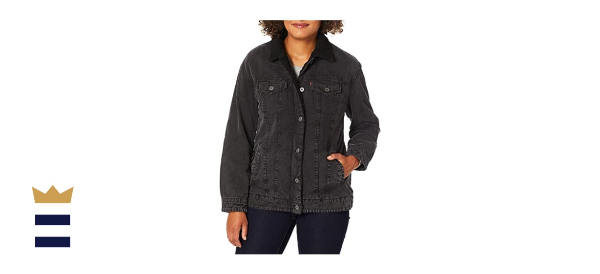 Levi’s Women’s Washed Cotton Sherpa Trucker Jacket