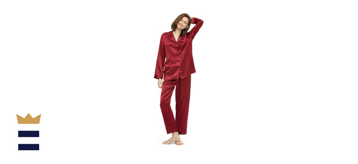 LilySilk Silk Pajamas for Women - Comfy Two-Piece Silk Pj Set