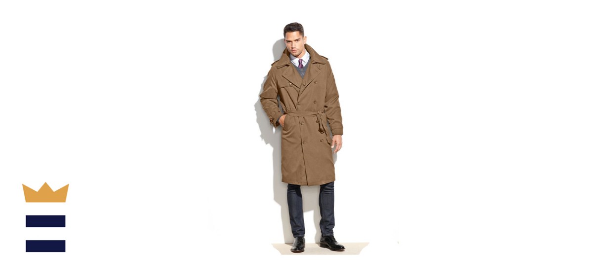 London Fog Iconic Belted Trench Raincoat