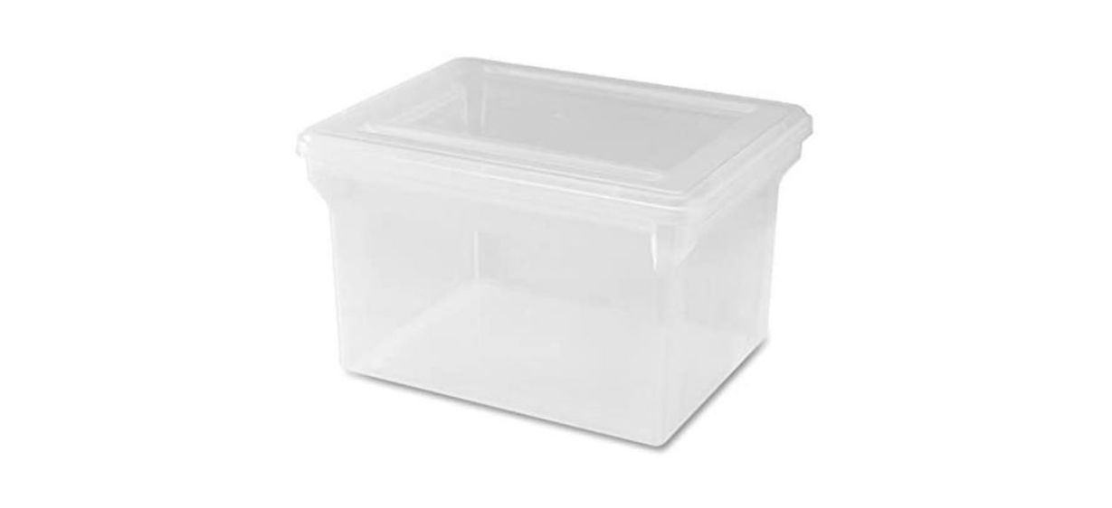 Lorell Portable Plastic File Box