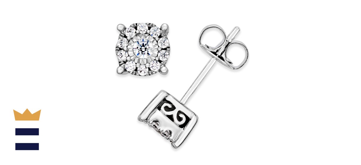 Macys 1-3 Ct. T.w. Diamond Stud Earrings in 14KGold