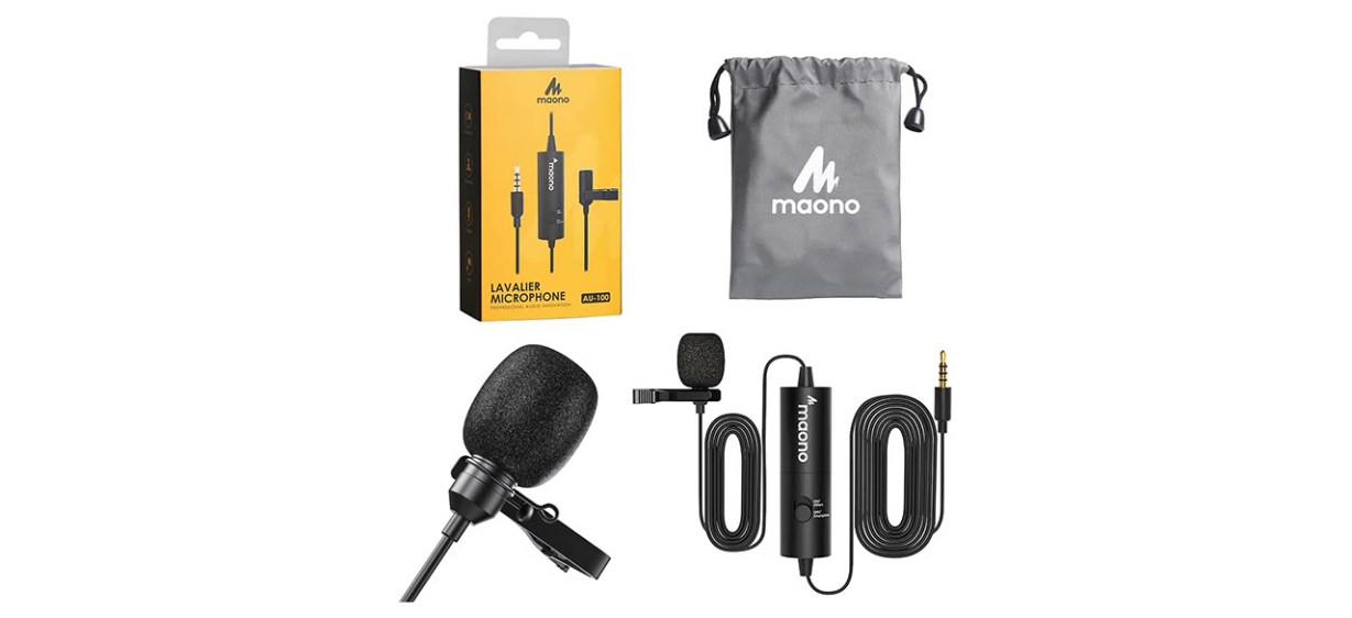 Maono Clip-on Lapel Mic with Omnidirectional Condenser