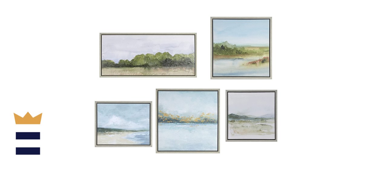 Martha Stewart Rustic Grey Framed Landscape Painting Galery