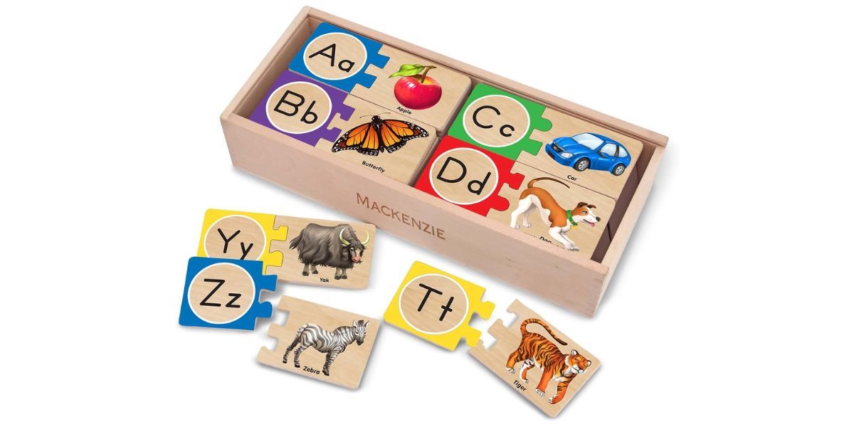 Melissa &amp; Doug Self-Correcting Alphabet Wooden Puzzles