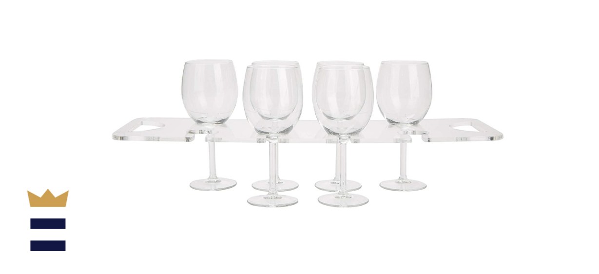 Mind Reader Acrylic Built-in Handles Serving Tray