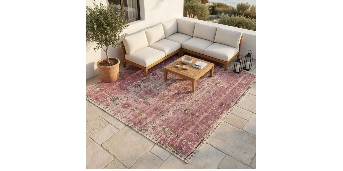 Mistana Gagliardi Floral Polyester Power Loomed Indoor/Outdoor Area Rug