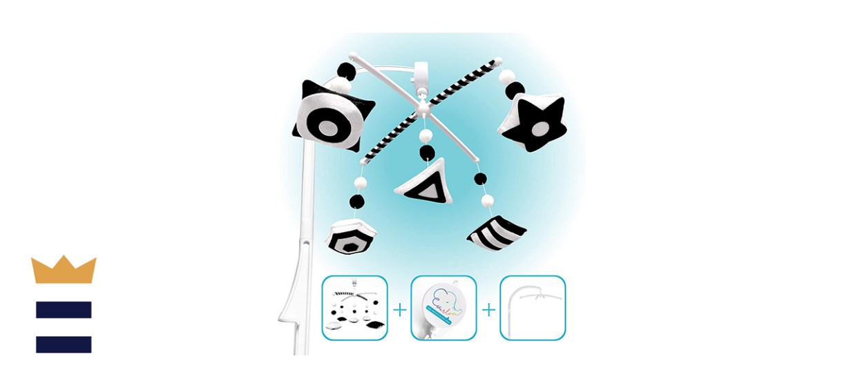 Montessori Black and White Baby Mobile for Crib