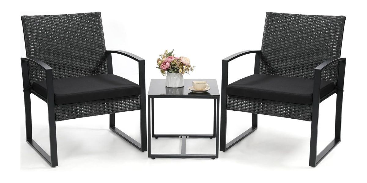 Murago Outdoor 3-Piece Wicker Bistro Set