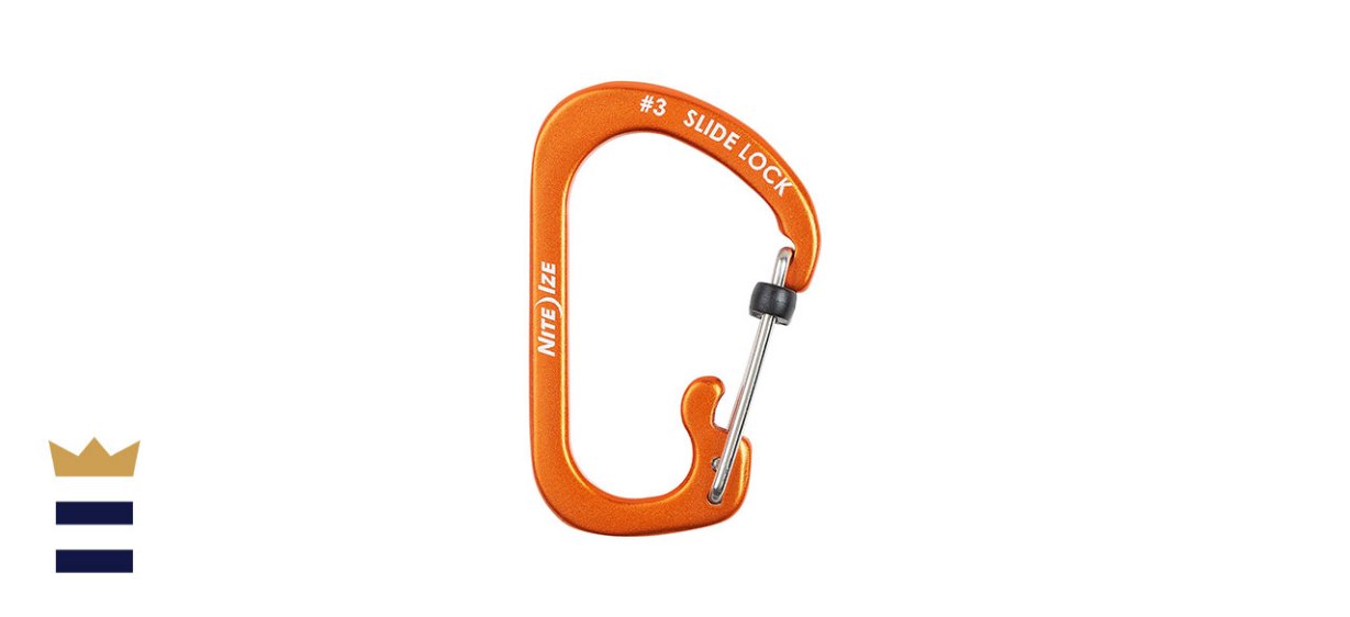 Nite Ize Slide Non-Climbing Size 3 Locking Carabiner For Keys and More